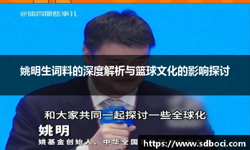 姚明生词料的深度解析与篮球文化的影响探讨